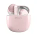 Pink HiFuture ColorBuds2 earbuds with metallic stems and an open, glossy pink charging case.