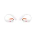 White JBL Endurance Peak 4 wireless sports earbuds with orange ear tips