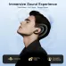 Side profile view of Kieslect Adjustable Earbuds showing ear fit design during listening use
