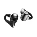 Pair of Kieslect AI Earbuds Open 2 black open-ear clip-on headphones on white background.