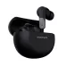 Angled view of MOVR Tune ANC Earbuds in black inside rounded charging case with MOVR logo.
