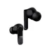 Front view of MOVR Tune ANC Earbuds in black with matte finish, silicone tips, and short stems.