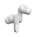 Front view of MOVR Tune ANC Earbuds in white with silicone tips and short stems featuring MOVR branding.