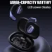 Close-up view of Onikuma T209 OWS Cyberpunk Design Earbuds in open case highlighting LED display and futuristic design elements