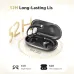 Black QCY Crossky R70 wireless earbuds displayed inside open charging case highlighting 52H playtime and Bluetooth 5.3 features