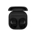 Front view of Samsung Galaxy Buds Core in black showing open case with earbuds placed inside