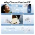 Vention Echo Lite E11 earbuds features: lightweight, 30H playtime, BT 5.4, 13mm driver, lanyard, and wide OS compatibility.