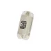 Vyvylabs OWS30 beige earbuds charging case with transparent cover showing internal circuit and compact design
