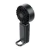 Acefast YF2 portable handheld mini fan in black with a fold-out base stand and LED display handle.