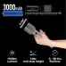 Handheld view of Philips SFL2143/56 Torch Light with 5 cm head, 3000mAh battery, 1100 lumens brightness, and runtime specs.