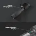 Close-up of Philips SFL5102/56 Torch Light showing Type-C charging port, digital display, and textured grip design.
