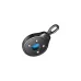 Black LP793 camera  tracker with compact oval design, single button, LED indicator and keyring loop for easy attachment