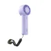 Front view of Baseus GoTrip DT1 Mini Handheld Turbine Fan in purple showing slim handle and fan head