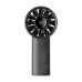 Front view of the Jisulife Life4 Mini Handheld Fan in black showing compact body with circular fan head.