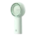 Front view of the Jisulife Life5 Plus FA43 Mini Handheld Fan in green highlighting its compact bladeless design.