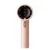 Front view of the Jisulife Pro1 Youth Edition Mini Handheld Fan in pink showing its circular fan head and metallic handle.