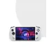 A white Lenovo Legion Go S handheld gaming console with a colorful screen.