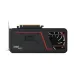Side view of MAXSUN Intel ARC B580 Milestone 12G GPU with black casing, red accent, and Intel Arc logo.
