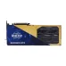 Side profile of MSI GeForce RTX GPU featuring World of Warcraft Midnight branding with dual-tone blue and gold shroud