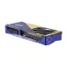 MSI GeForce RTX graphics card angled view with blue and gold World of Warcraft themed design and visible cooling fins