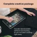 Close working view of Wacom One 14 Inch FHD Graphics Tablet showing stylus input and on-screen artwork