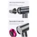 Feature view of Awei DS-2 Hair Dryer showing magnetic nozzle attachment and removable air inlet grille for easy cleaning.