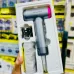 Boxed Awei DS-2 Hair Dryer set with massage gun-style design, attachment head, and storage pouch in retail packaging.