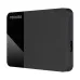 Front angled view of the Toshiba Canvio Ready 4TB USB 3.2 External HDD showing its glossy and textured enclosure