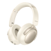 Front view of BWOO BO-BW589 ANC Bluetooth Wireless Headphone in white finish highlighting cushioned earcups and adjustable headband