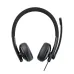 Front view of GeniusCall HS50 headset with padded earcups and flexible boom microphone for clear calls.