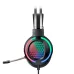 Hoco ESD03 Wired Gaming Headphone showing RGB light earcup with built in mic and wired design