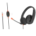 Close‑up view of the Meetion MT‑HP003 3.5mm Wired Headphone showing inline control cable and adjustable headband side profile.