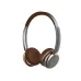 Brown and silver Weofly Nova ANC Bluetooth Headphone shown in a front angled view highlighting its on-ear design.