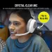 Front view of Corsair HS65 V2 Headset worn with omni-directional mic and flip-to-mute feature highlighted.