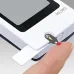 Bionime GM700 blood glucose monitor with a test strip inserted at the top, ready for blood sugar measurement.
