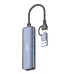 LDNIO USB hub with multiple USB ports, sleek metallic casing and braided cable for stable data transfer