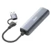 LDNIO DS-124UC USB hub with aluminum body, braided cable and USB-A plug, compact multiport adapter design