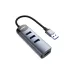 LDNIO DS-134U multi-port USB 3.0 hub with 4 high-speed ports, durable braided cable and sleek metallic finish design
