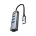 LDNIO DS-134U compact USB 3.0 hub with four ports and braided cable, ideal for laptops and desktops expansion use