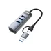 LDNIO DS-134UC multi-port USB-C hub with 4 USB 3.0 slots, durable braided cable and sleek metallic finish body