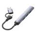 LDNIO DS-64U multiport USB hub with 4 ports, durable braided cable and dual connector design for fast data transfer