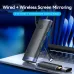 Vention TPVBB 6-in-1 Wireless HDMI Docking Station supporting wired and wireless screen mirroring with laptop setup