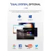 Promotional view of Lumevax Pro Interactive Flat Panel showing dual system support for Android and Windows.