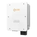 Front view of Solis S6-GC3P Three Phase On-Grid Solar Inverter with white casing and LCD display