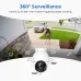 Wide-angle surveillance view of IMILAB EC6 WiFi Camera showing motion-triggered tracking of person at front yard.