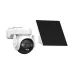 Product view of Imou AOV 5MP WiFi PT IP Camera showing dual lens unit with attached solar panel