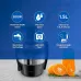 Feature display of Philips HR1832/00 Juicer with black-silver body showing drip stop, 1.5L capacity, and QuickClean.