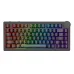 Top view of the AJAZZ AK820 V2 Tri‑Mode Mechanical Keyboard in contour black showing RGB lighting across all keys.