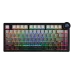 Top view of the AJAZZ AK820 V2 Tri‑Mode Mechanical Keyboard in gradient black gray showing vivid RGB lighting effects.