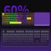 Comparison view of Furycube M68HE Keyboard in 60% compact RGB layout shown above full-size outline for size reference.